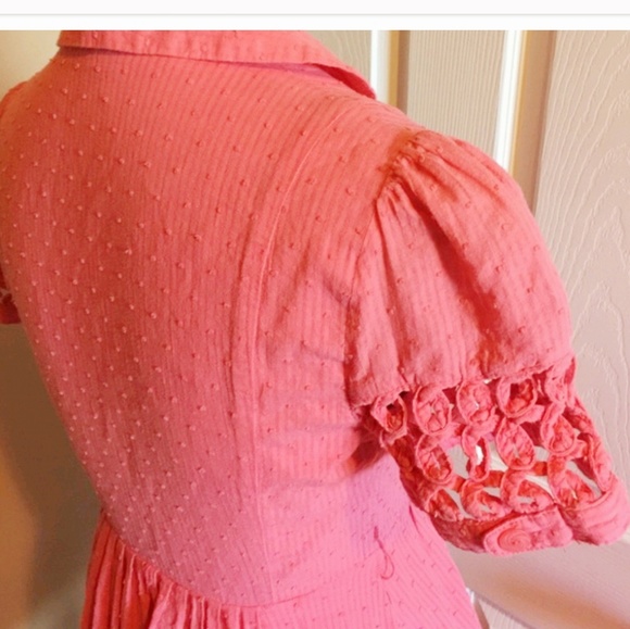 Anthro Maeve Tiny Windows Coral Dress - Picture 5 of 8